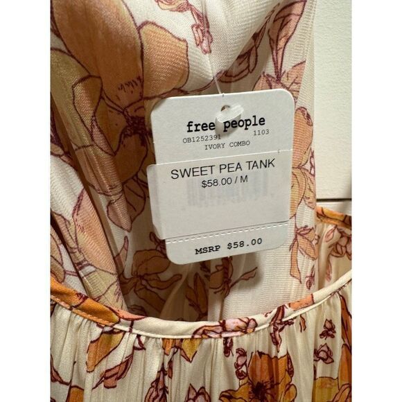 Intimately Free People Sweet Pea Tank Ivory Combo NWT Medium - Picture 3 of 7